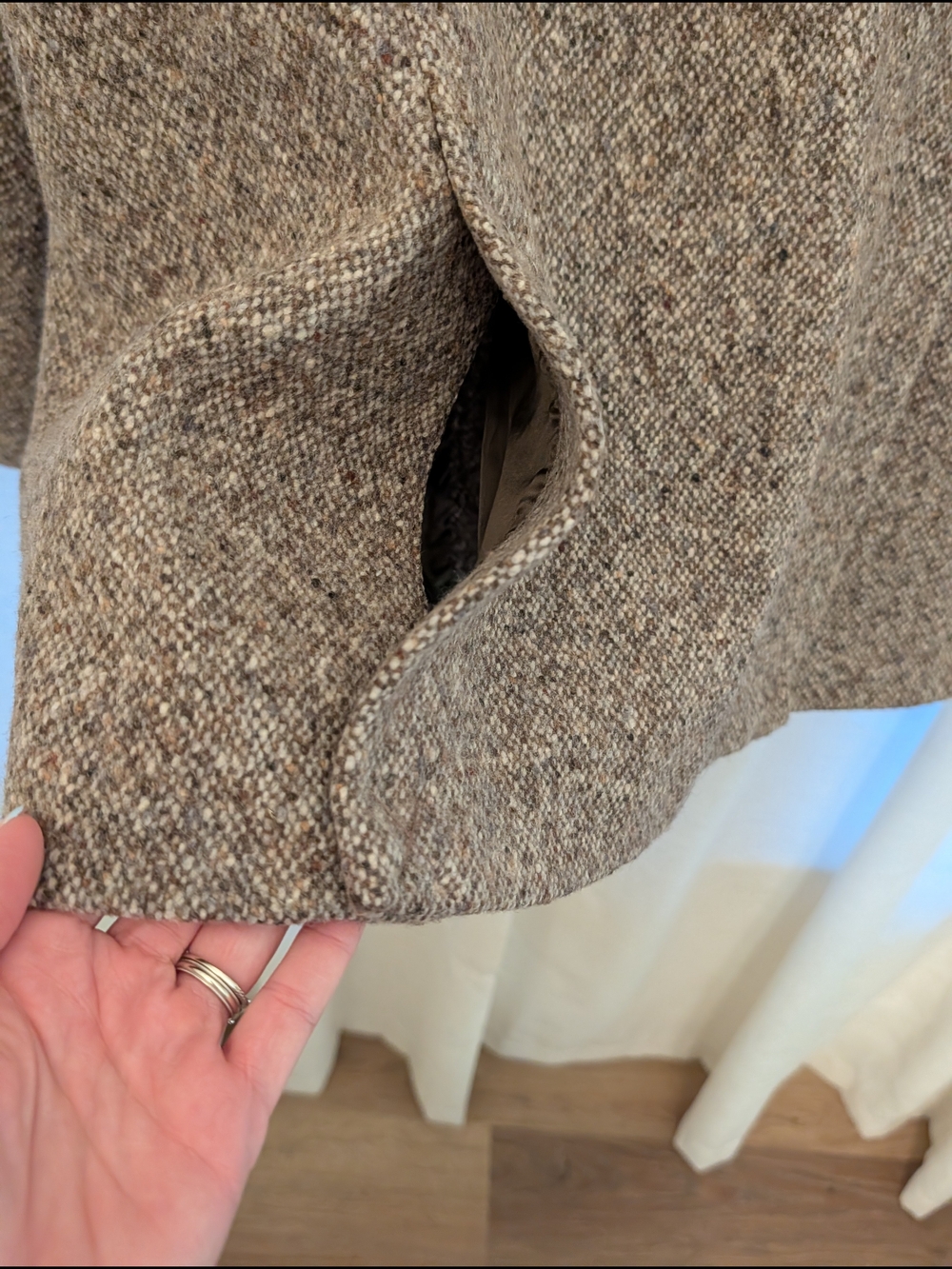 J. Crew Brown Textured Wool Double-Breasted Peacoat NWOT - Picture 8 of 8